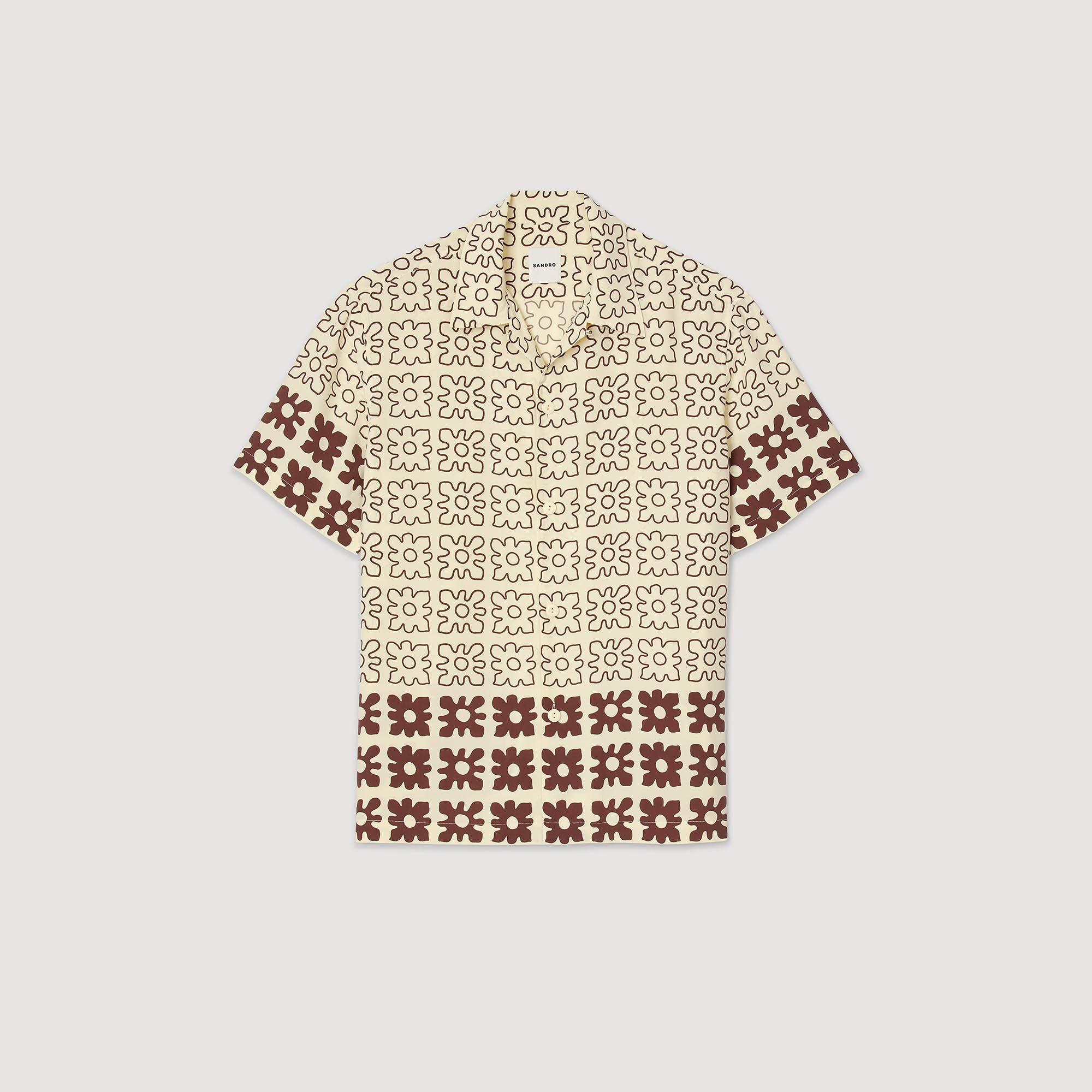 Sandro Men Floral motif shirt