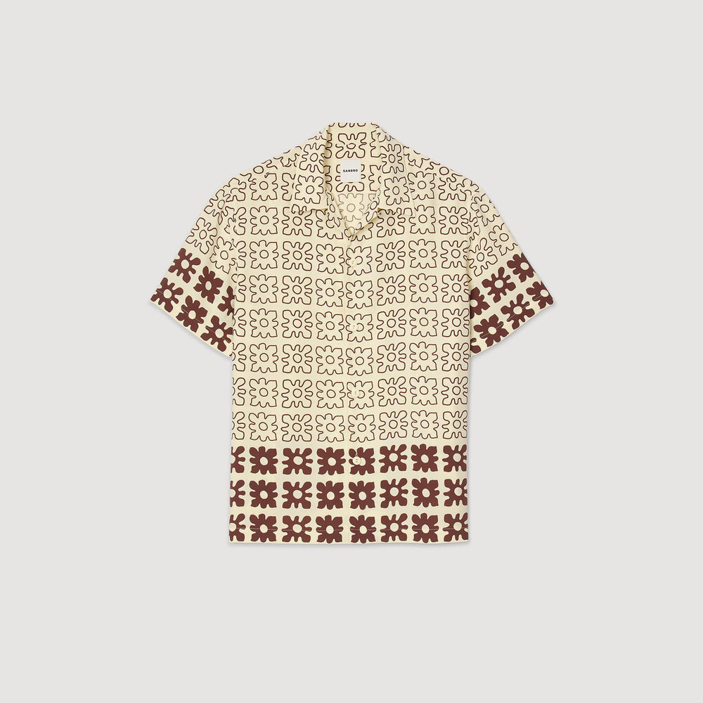 Sandro Men Floral motif shirt