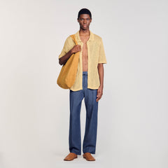 Sandro Men Crochet shirt