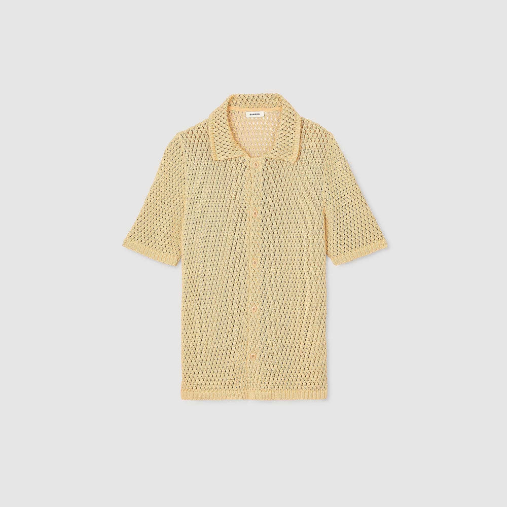Sandro Men Crochet shirt