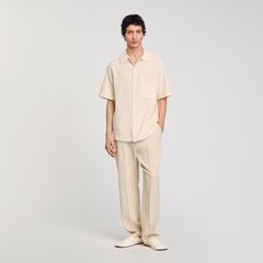 Sandro Men Waffled shirt