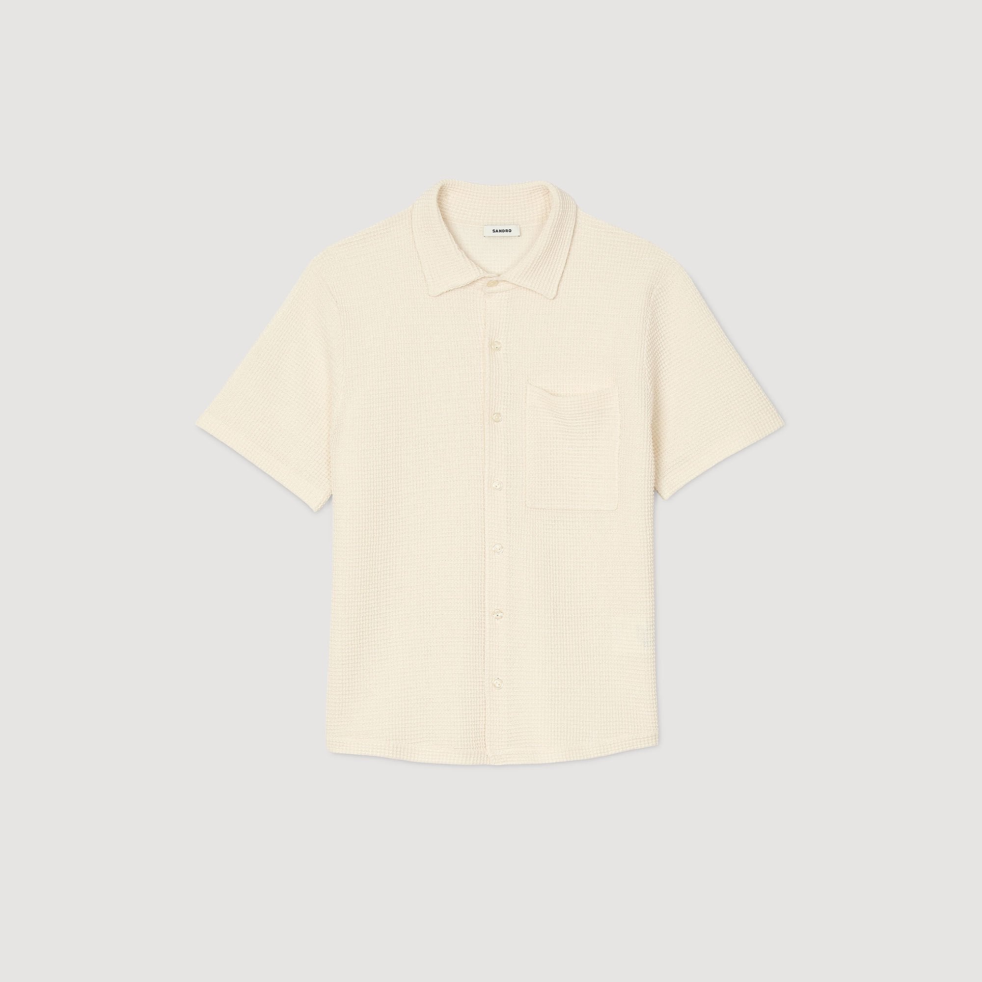 Sandro Men Waffled shirt