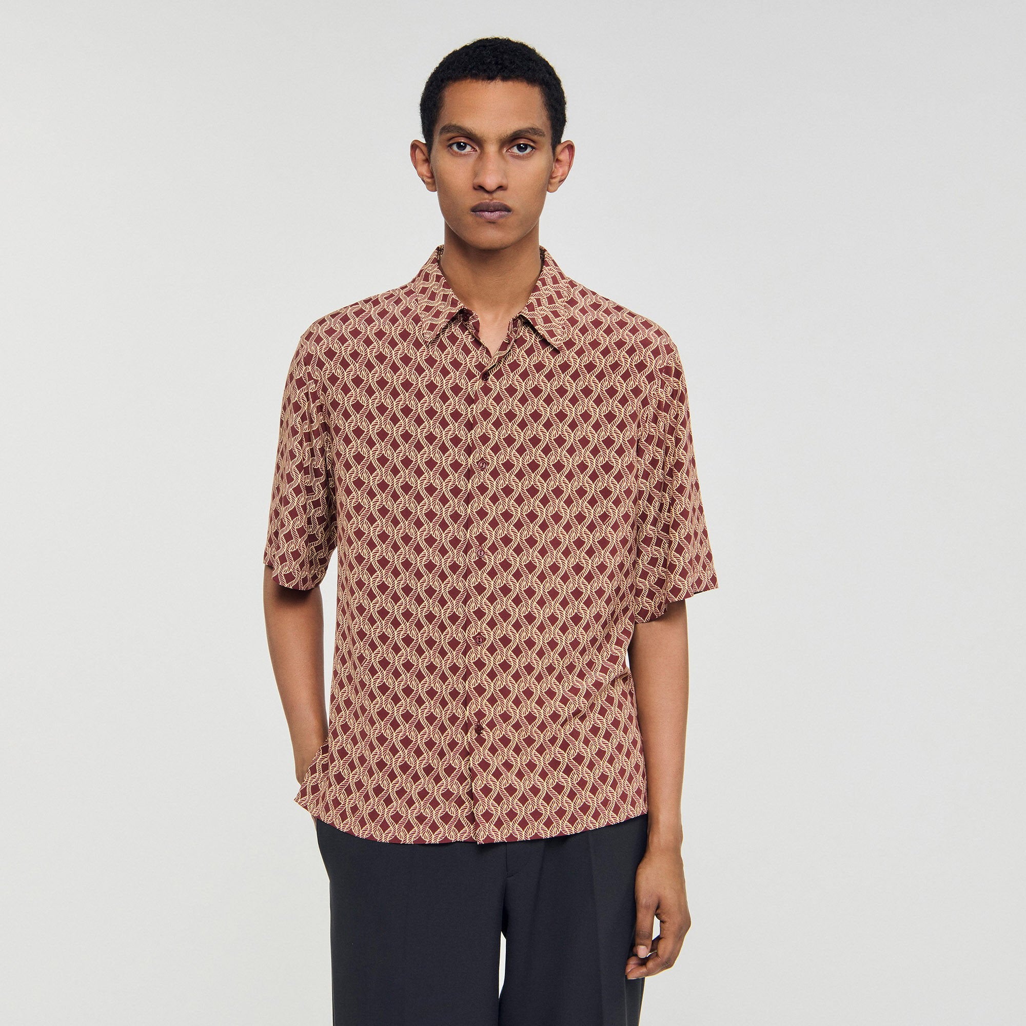 Sandro Men Rope print shirt