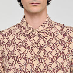 Sandro Men Loose-fit rope print shirt