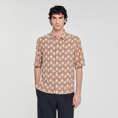 Sandro Men Loose-fit rope print shirt