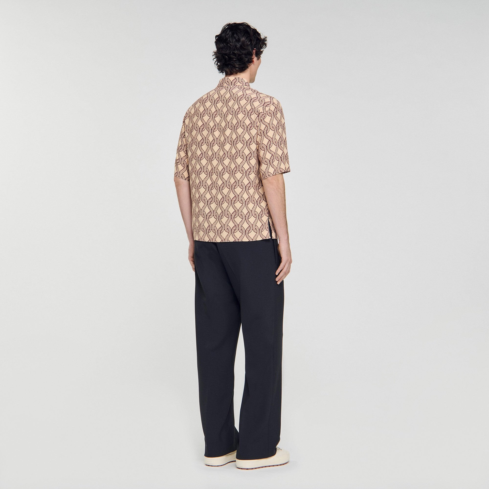 Sandro Men Loose-fit rope print shirt