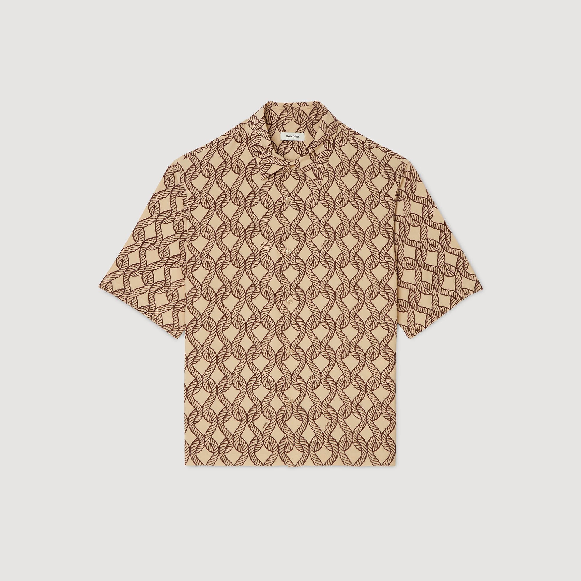 Sandro Men Loose-fit rope print shirt