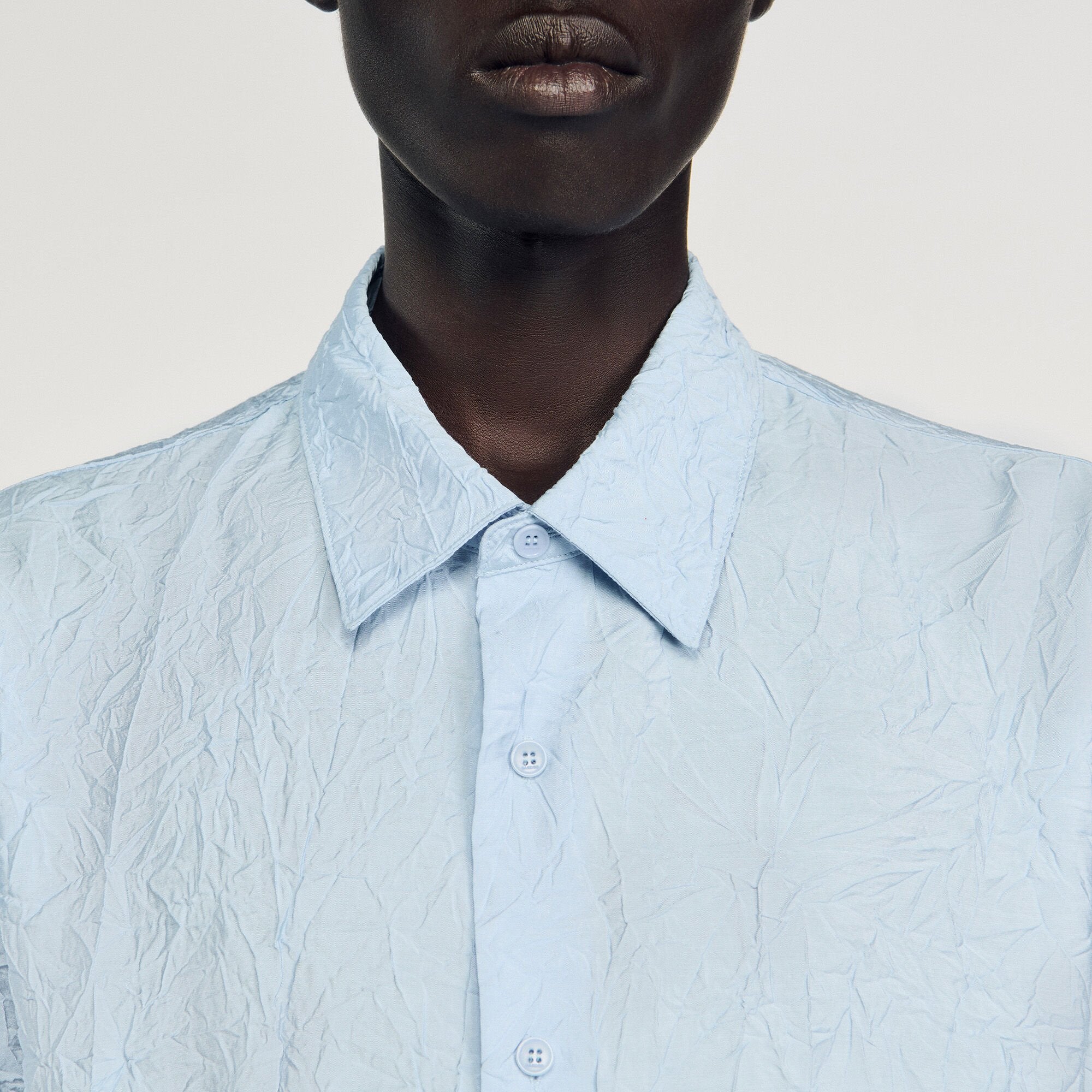 Sandro Men Crinkled effect shirt