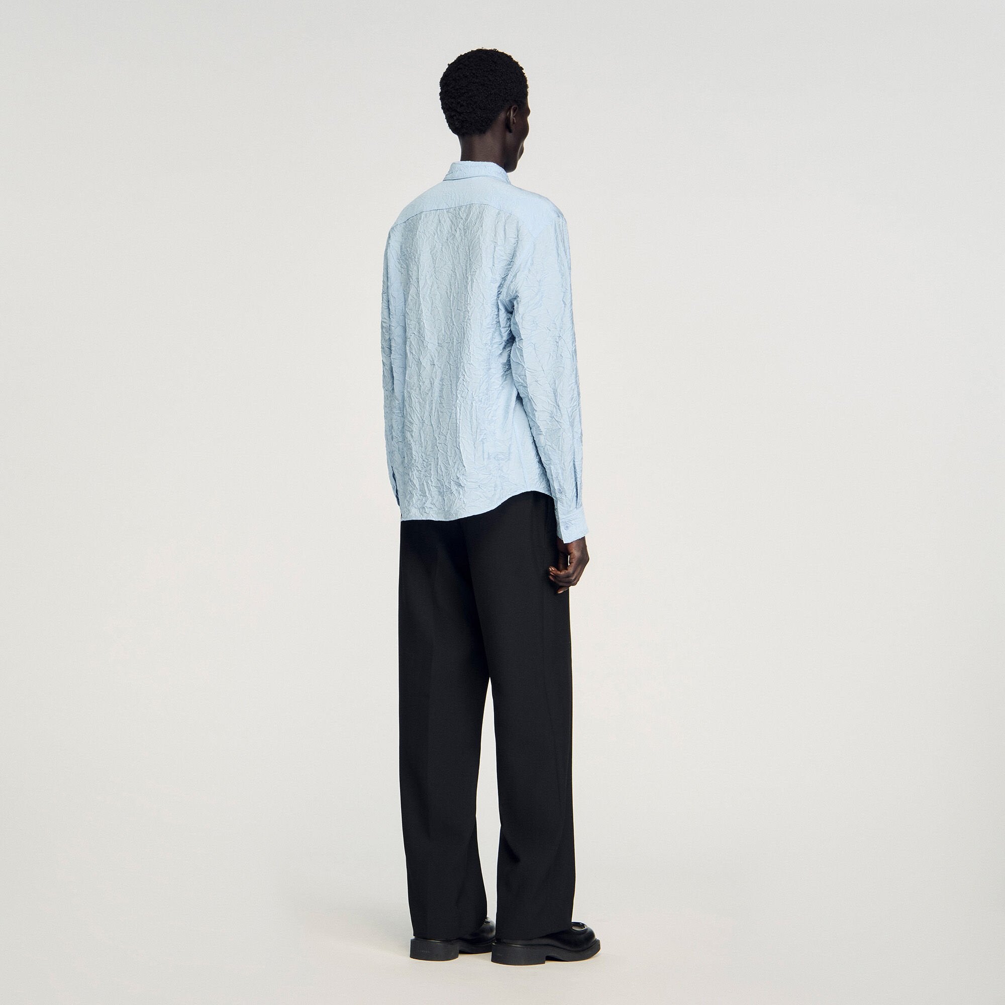 Sandro Men Crinkled effect shirt