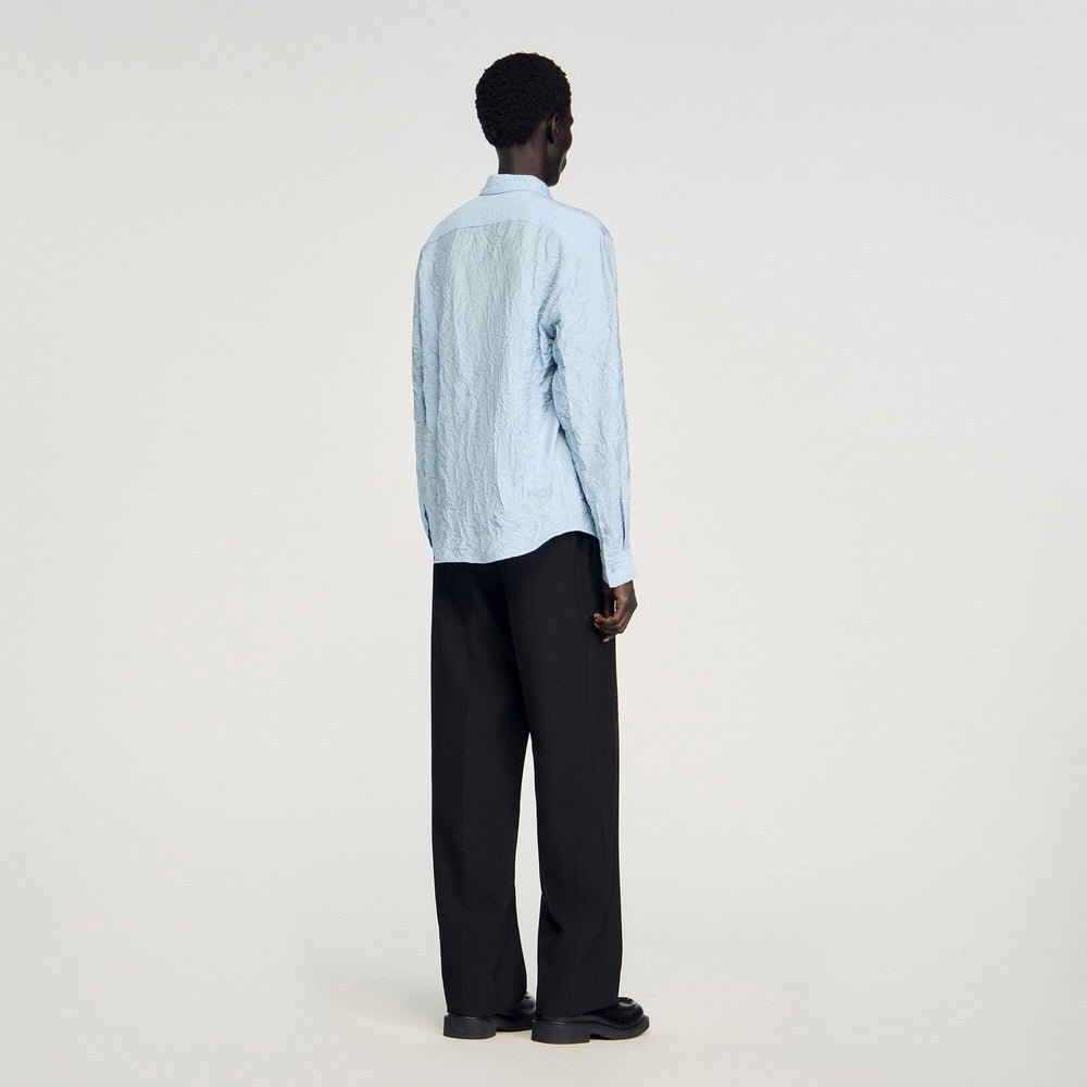 Sandro Men Crinkled effect shirt