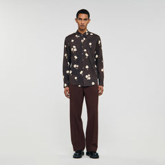Sandro Men Floral print linen shirt