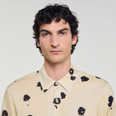 Sandro Men Floral print linen shirt