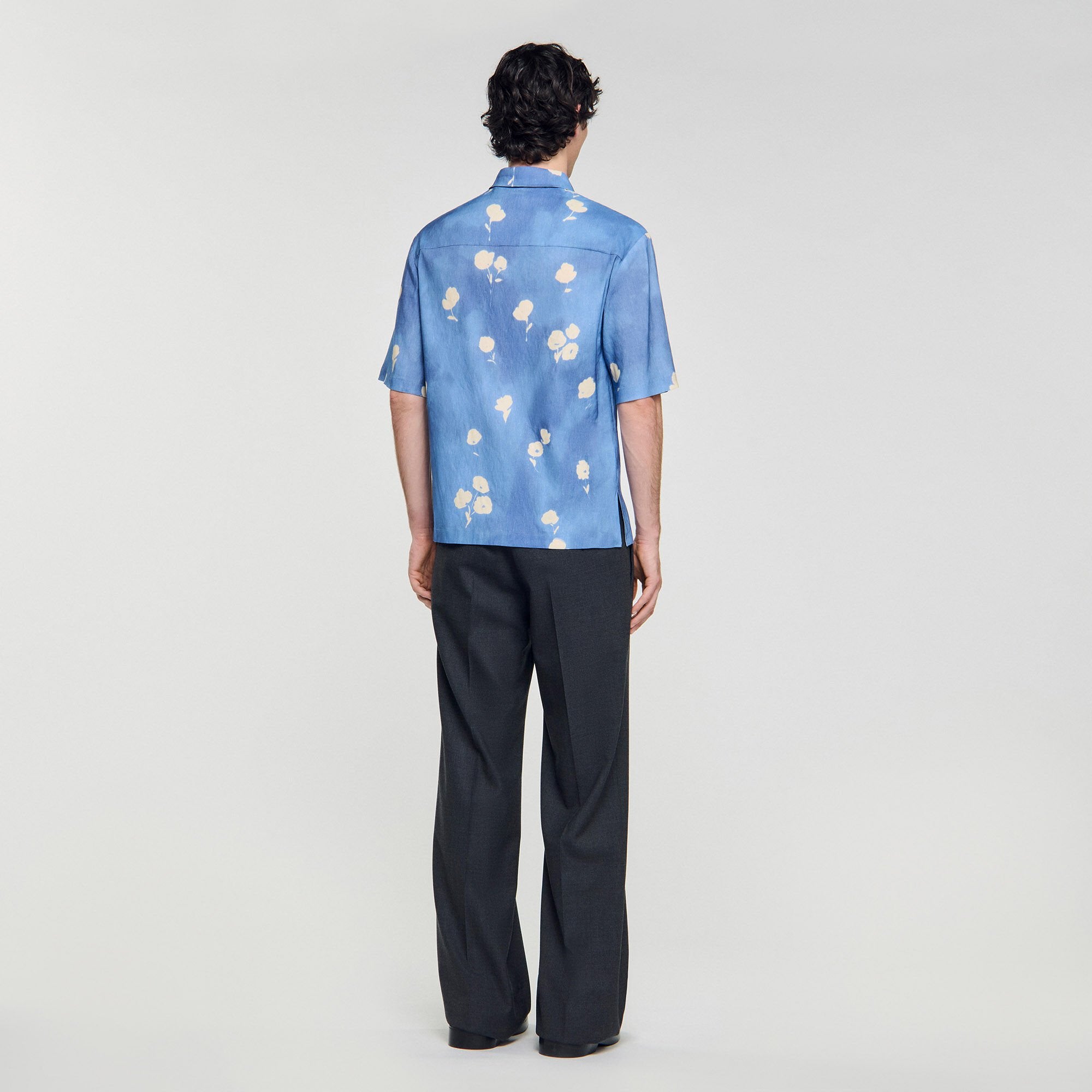 Sandro Men Floral motif shirt