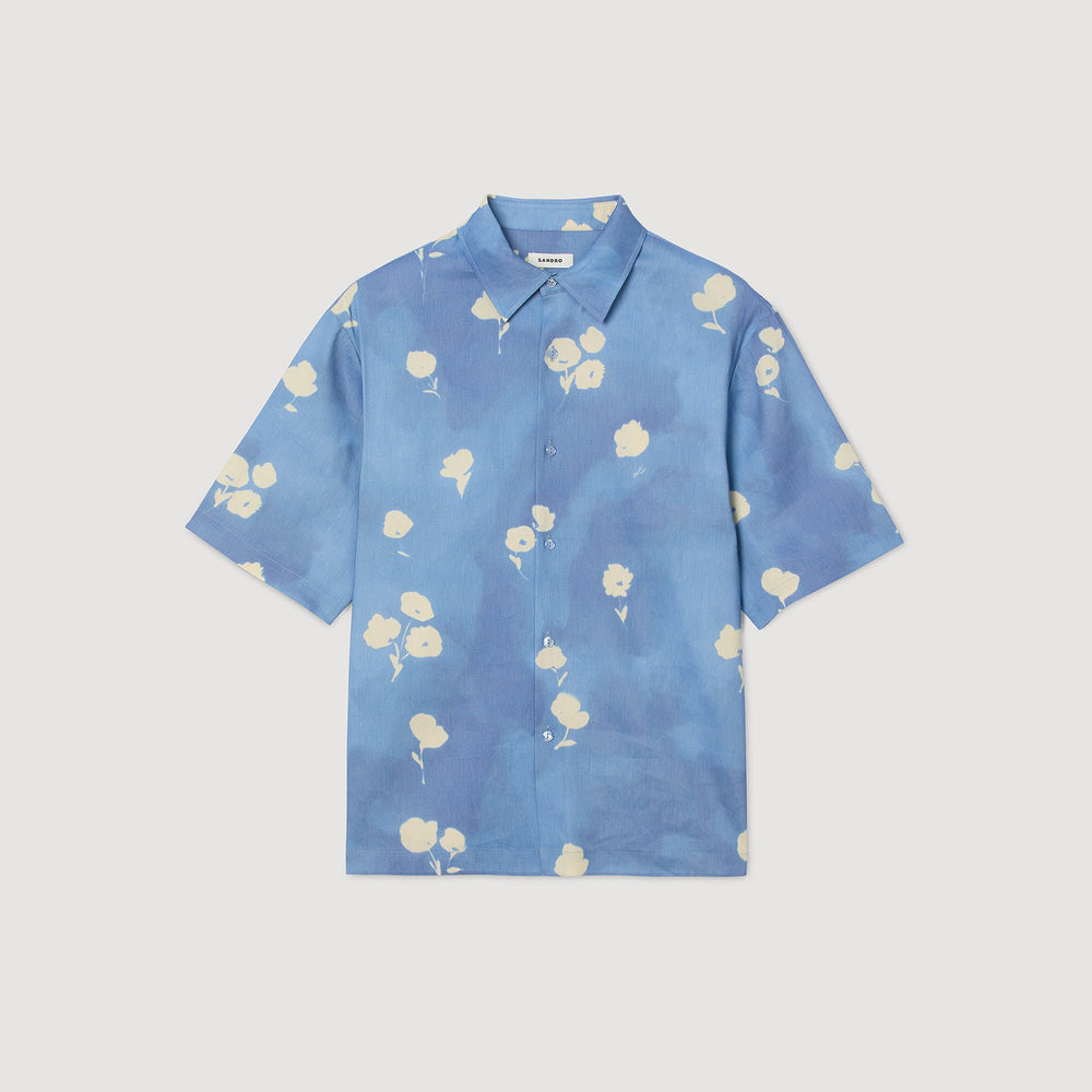 Sandro Men Floral motif shirt