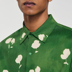 Sandro Men Floral motif shirt