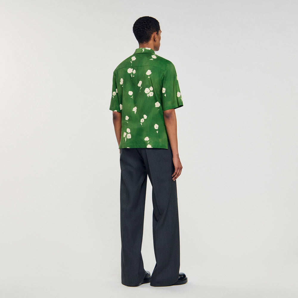 Sandro Men Floral motif shirt