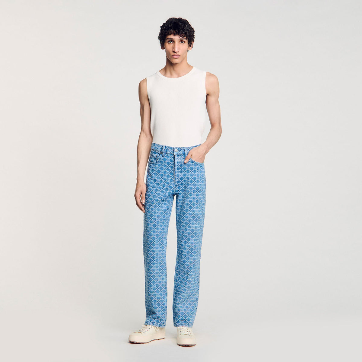 Sandro Men Regular-fit Square Cross jeans