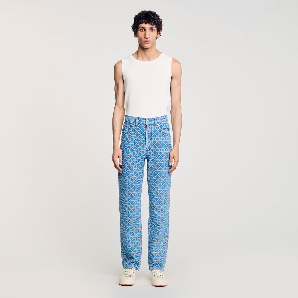 Sandro Men Regular-fit Square Cross jeans