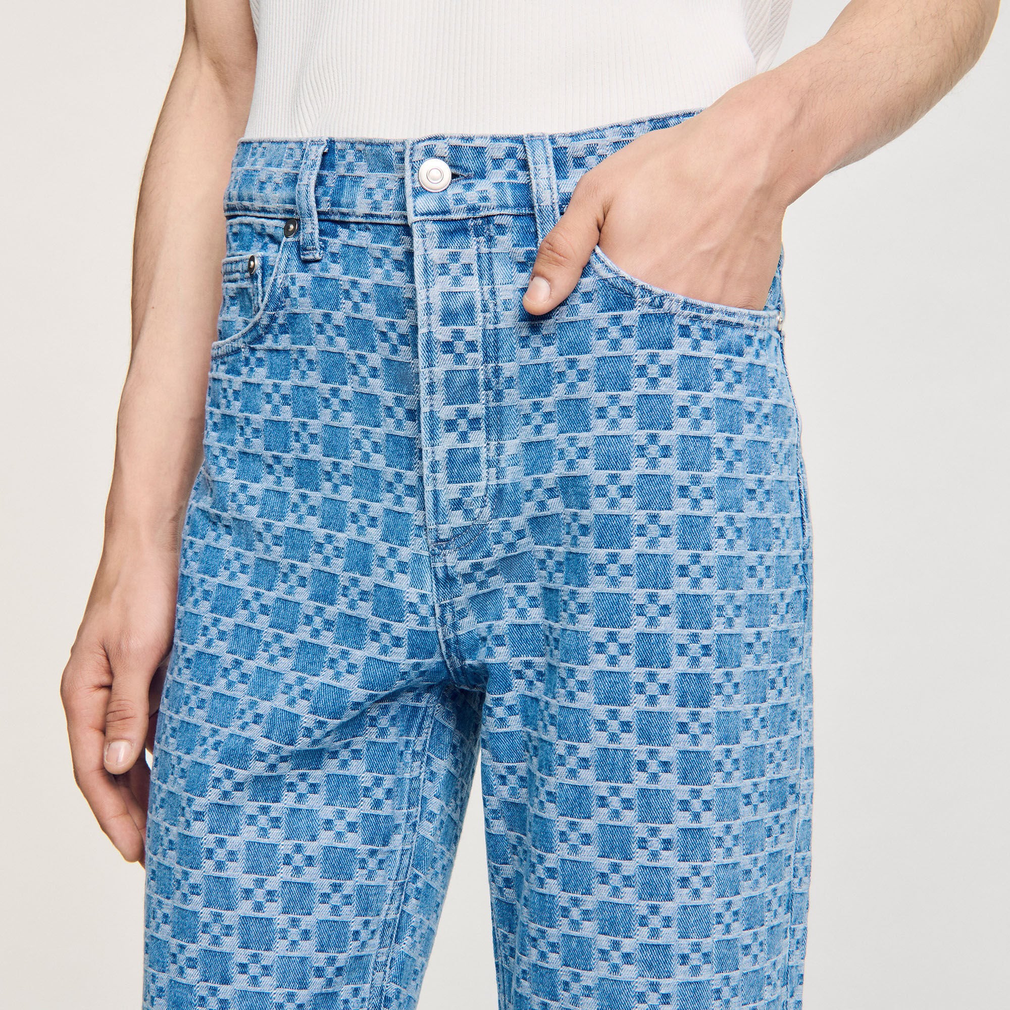 Sandro Men Regular-fit Square Cross jeans