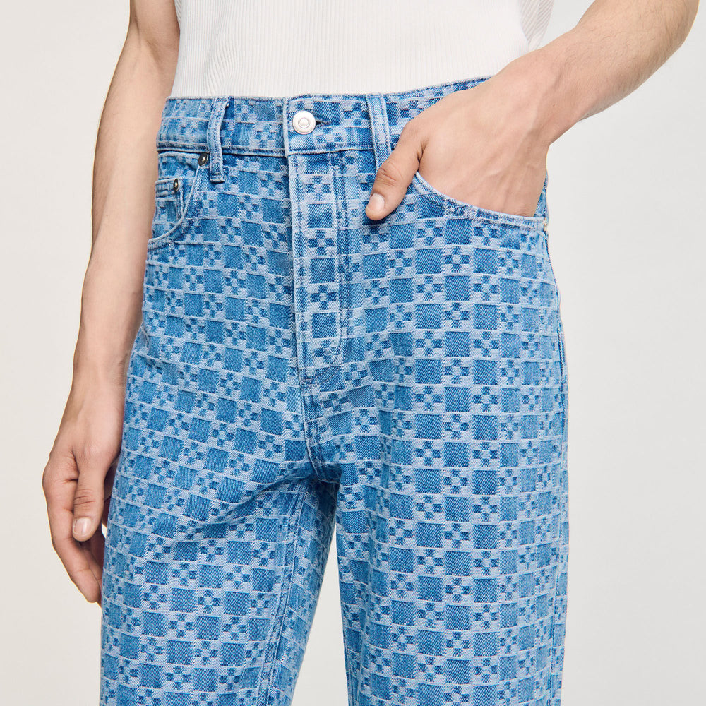 Sandro Men Regular-fit Square Cross jeans
