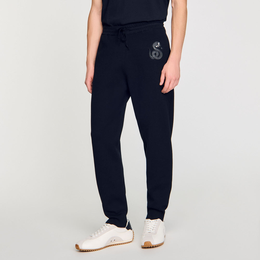 Sandro Men Joggers with snake detail