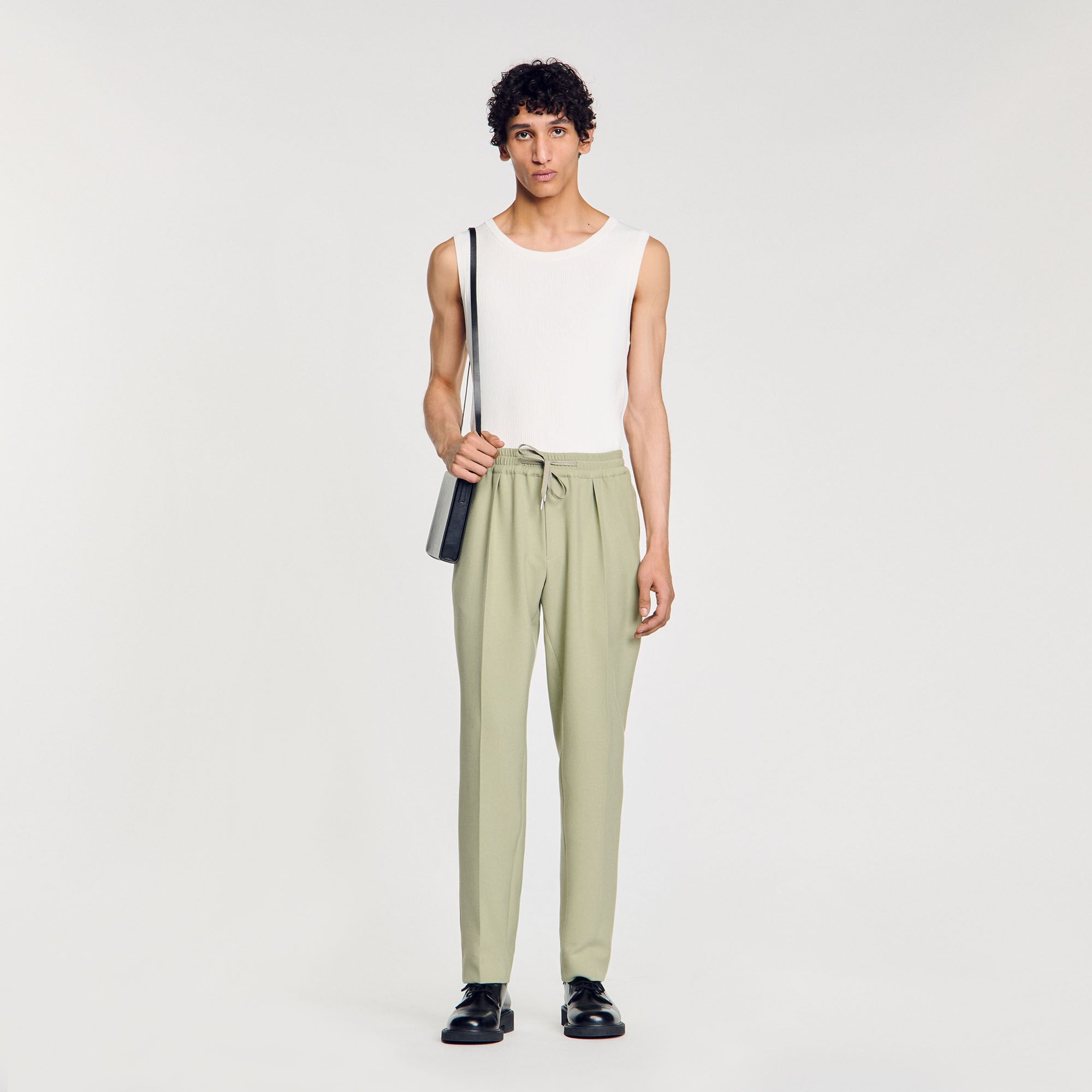 Sandro Men Elasticated straight-leg trousers