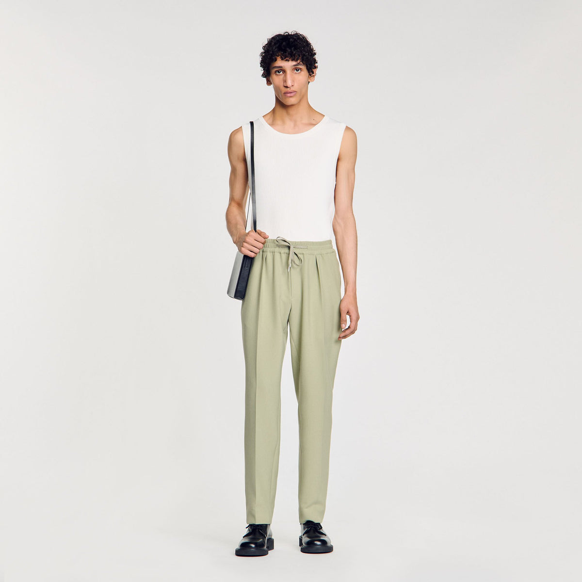 Sandro Men Elasticated straight-leg trousers
