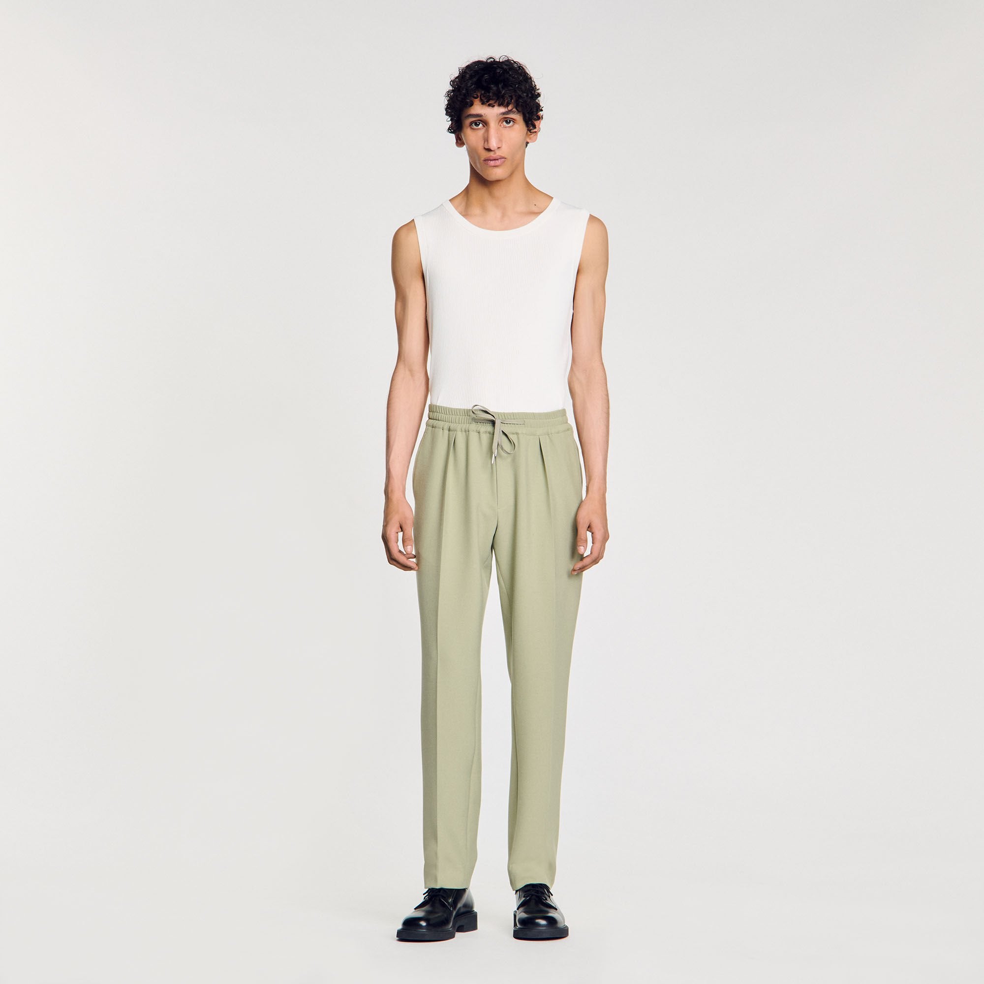 Sandro Men Elasticated straight-leg trousers