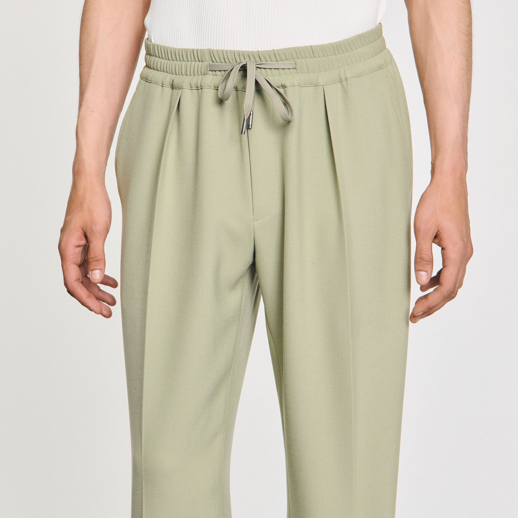 Sandro Men Elasticated straight-leg trousers