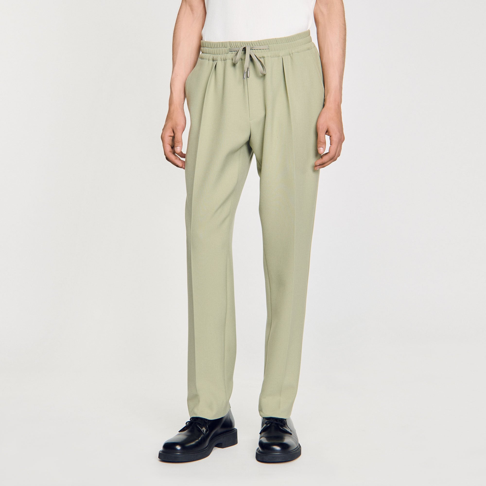Sandro Men Elasticated straight-leg trousers