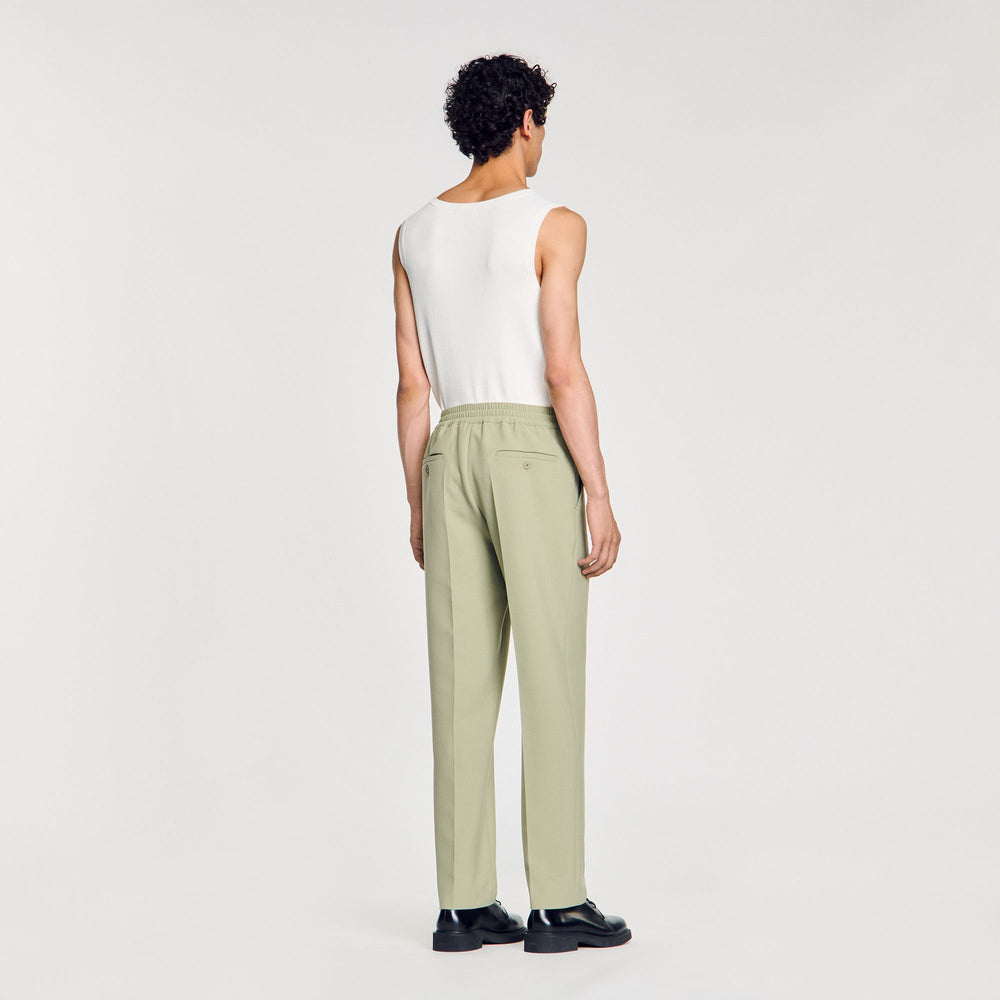 Sandro Men Elasticated straight-leg trousers