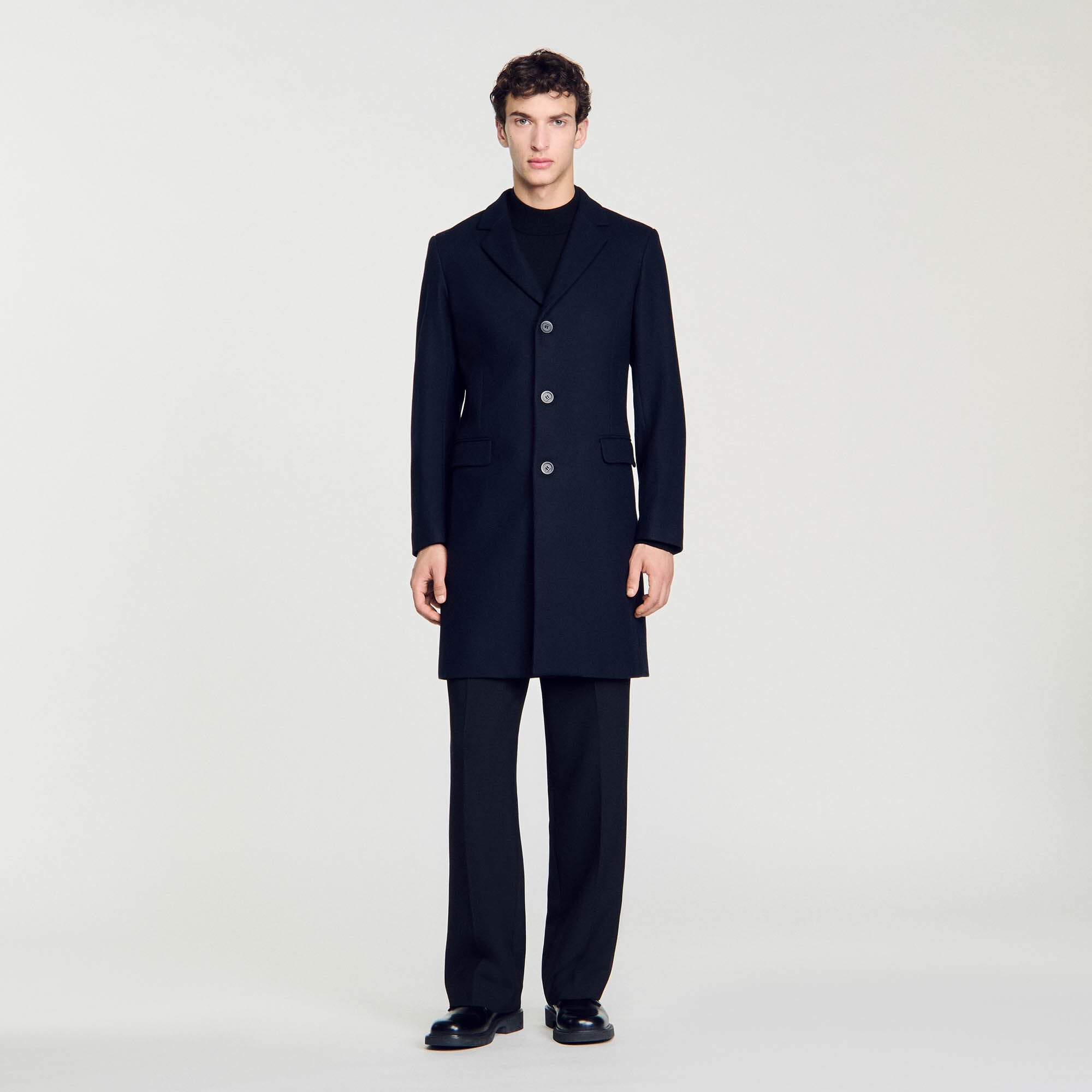Sandro Men Wool broadcloth coat