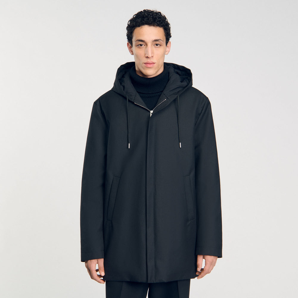 Sandro Men Hooded parka with zip