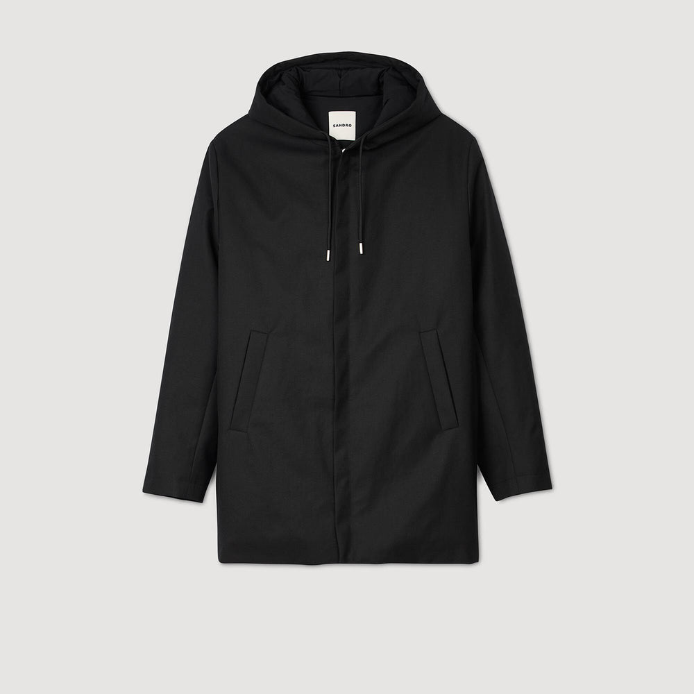 Sandro Men Hooded parka with zip