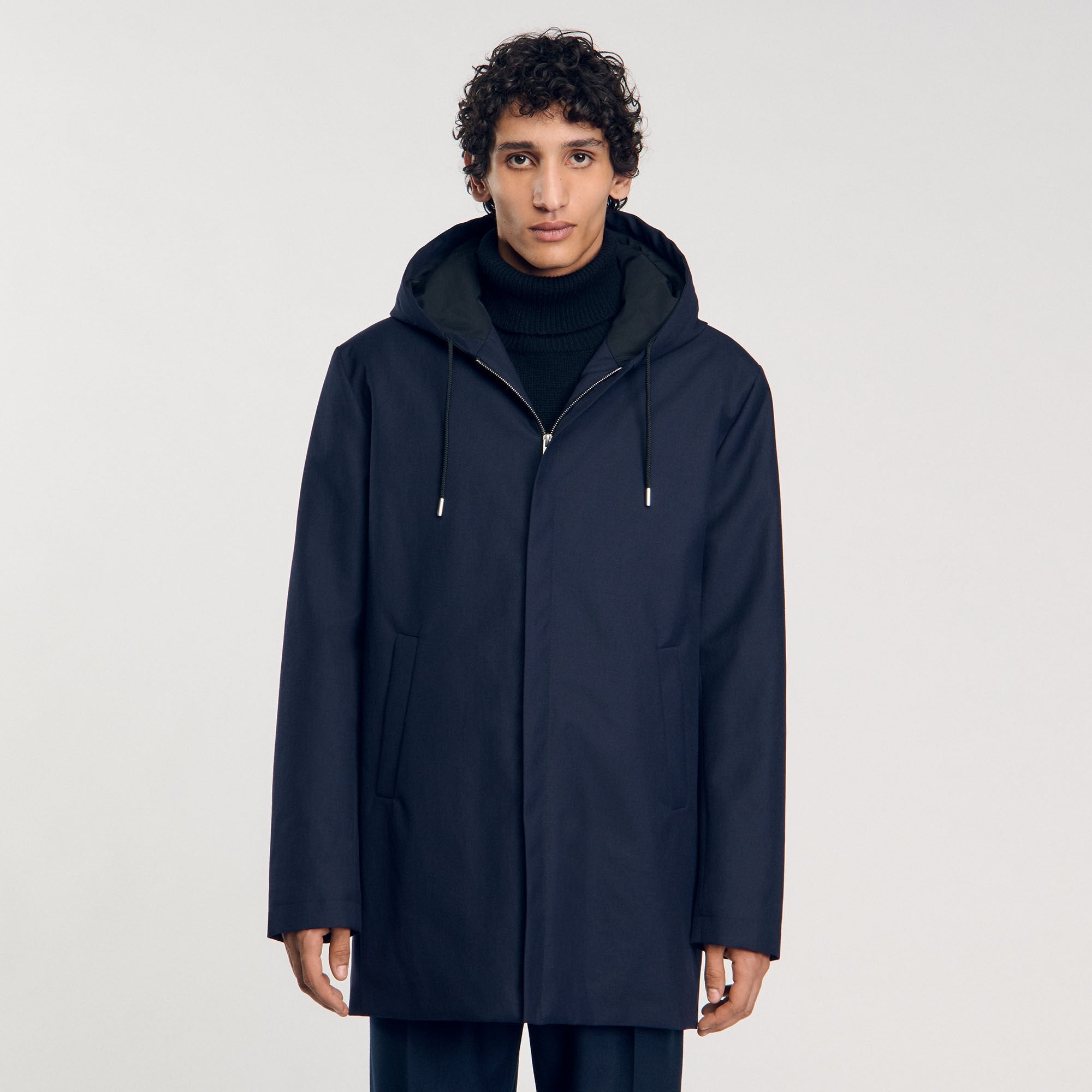 Sandro Men Hooded parka with zip