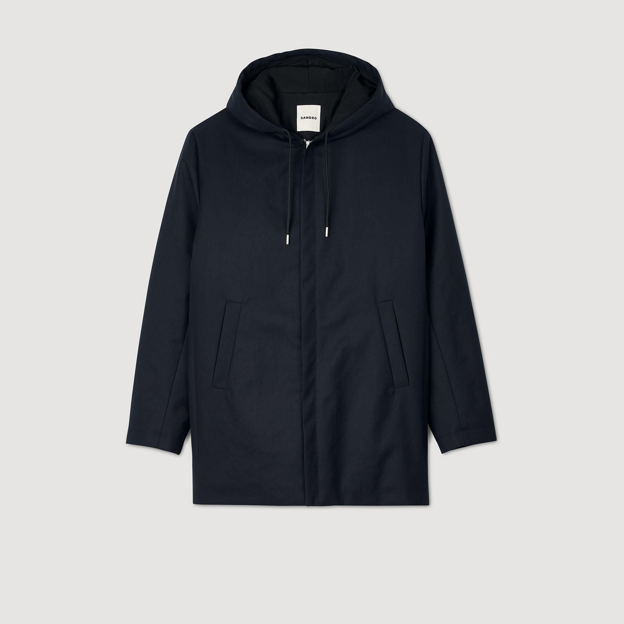 Sandro Men Hooded parka with zip