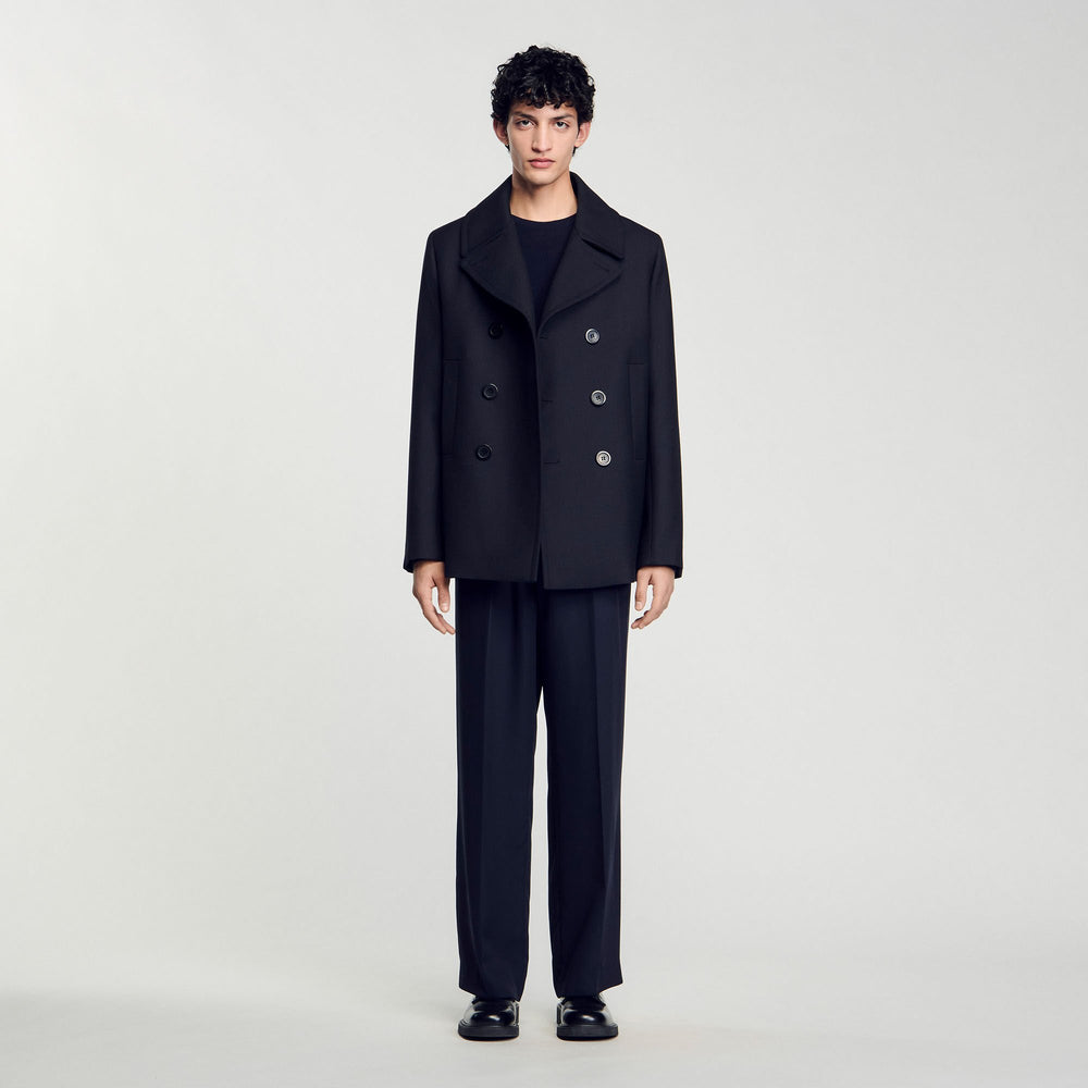 Sandro Men Wool blend peacoat