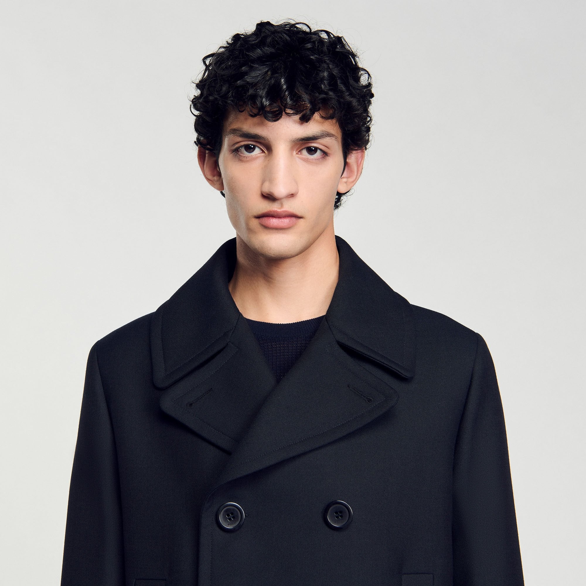 Sandro Men Wool blend peacoat