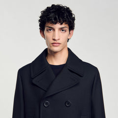 Sandro Men Wool blend peacoat