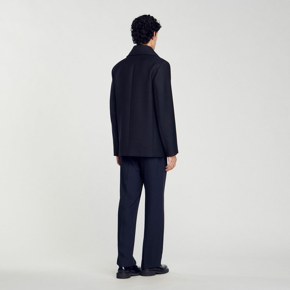 Sandro Men Wool blend peacoat