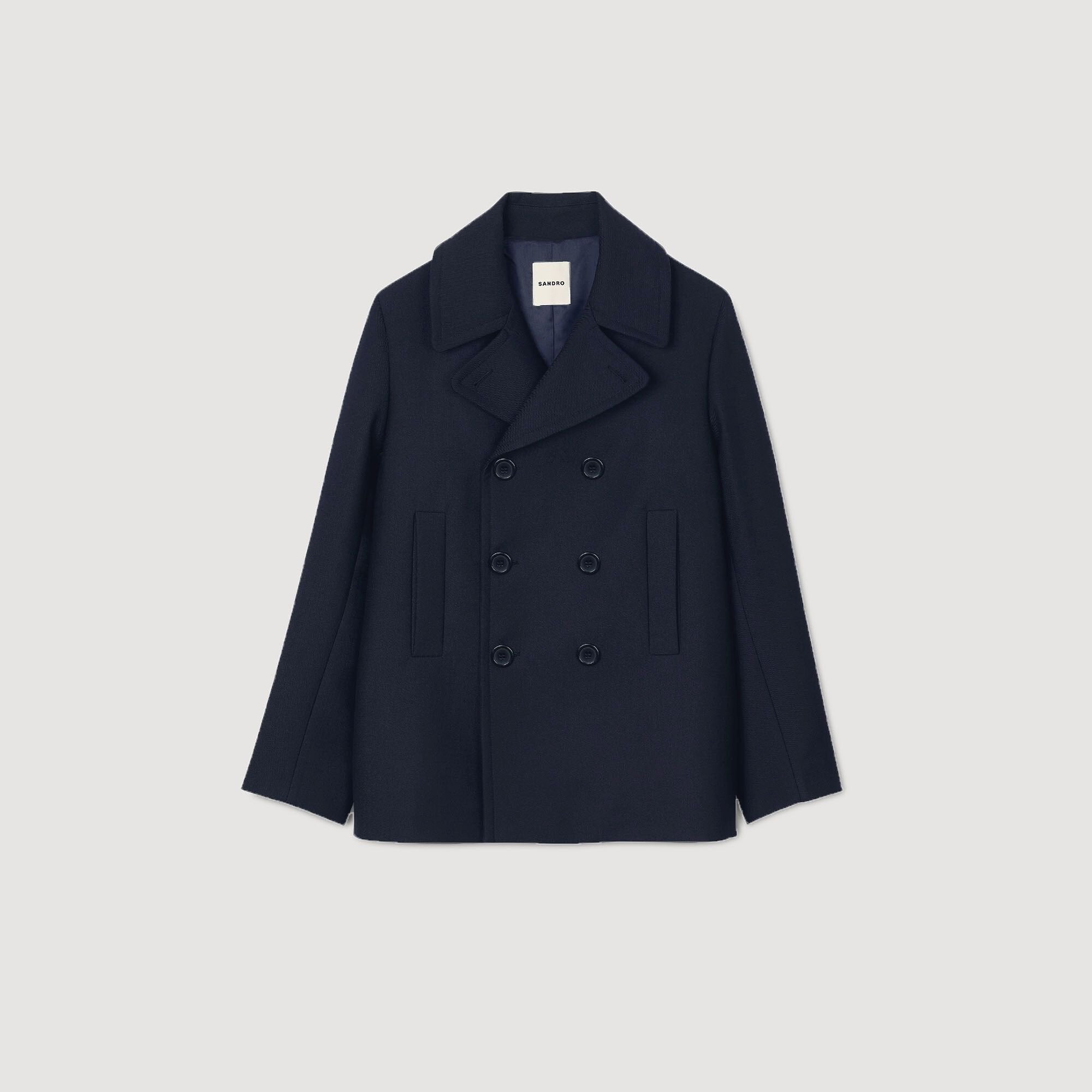 Sandro Men Wool blend peacoat