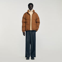 Sandro Men Hooded puffer with high collar