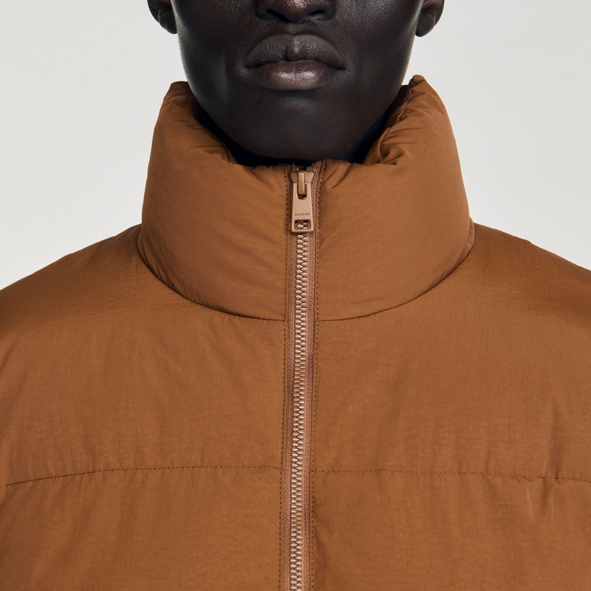 Sandro Men Hooded puffer with high collar