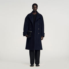 Sandro Men Double-breasted wool coat