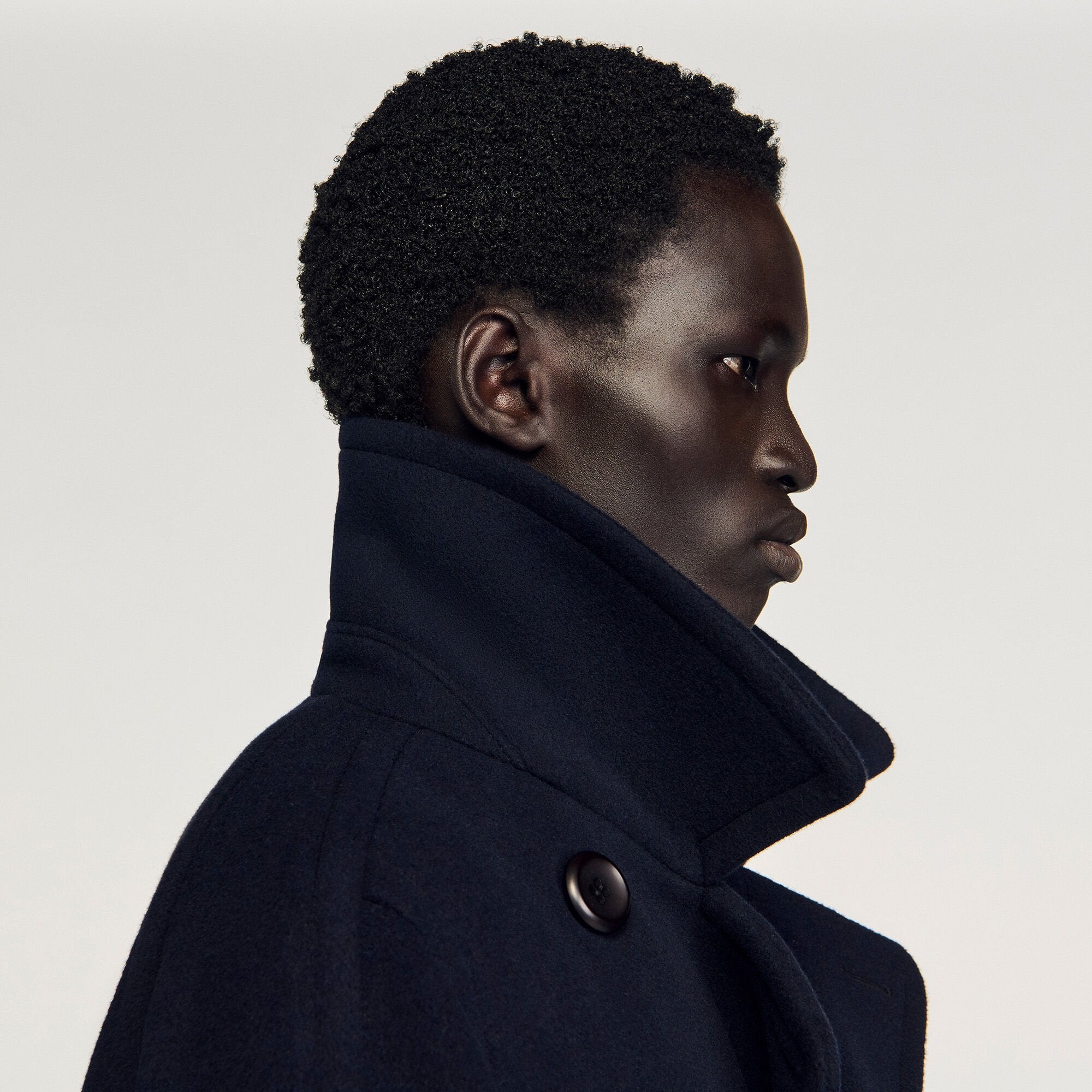 Sandro Men Double-breasted wool coat