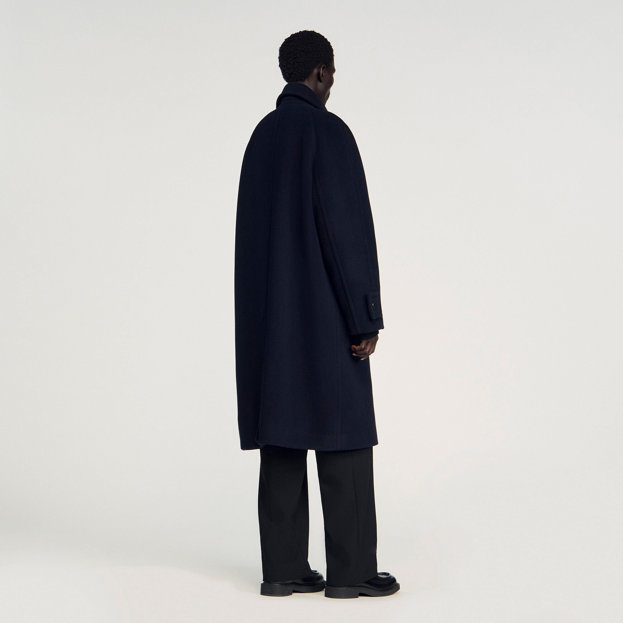 Sandro Men Double-breasted wool coat