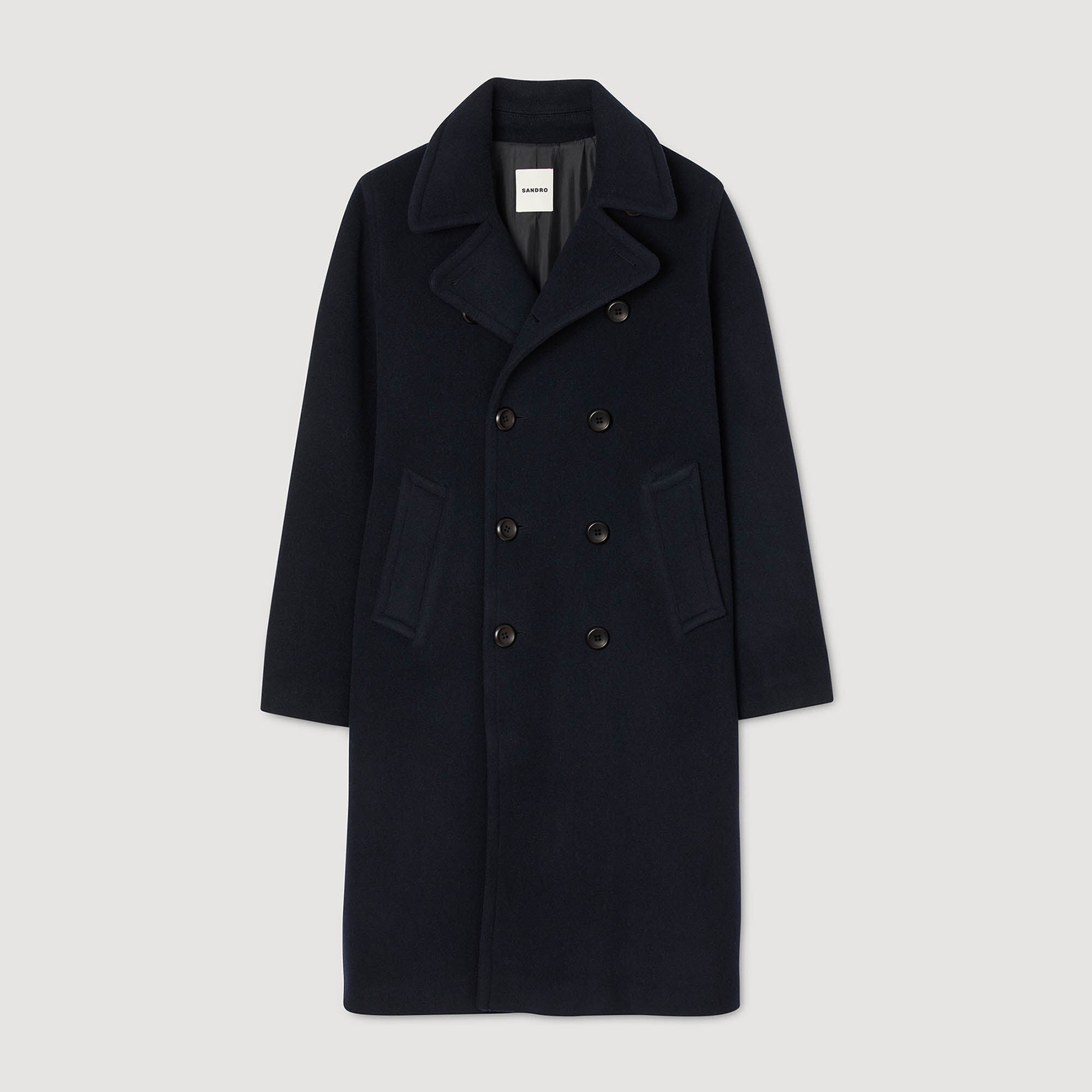 Sandro Men Double-breasted wool coat