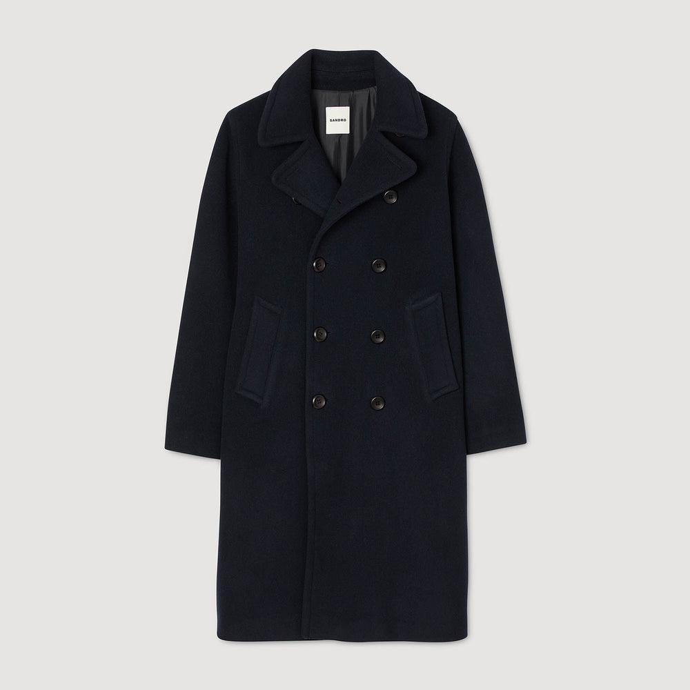 Sandro Men Double-breasted wool coat