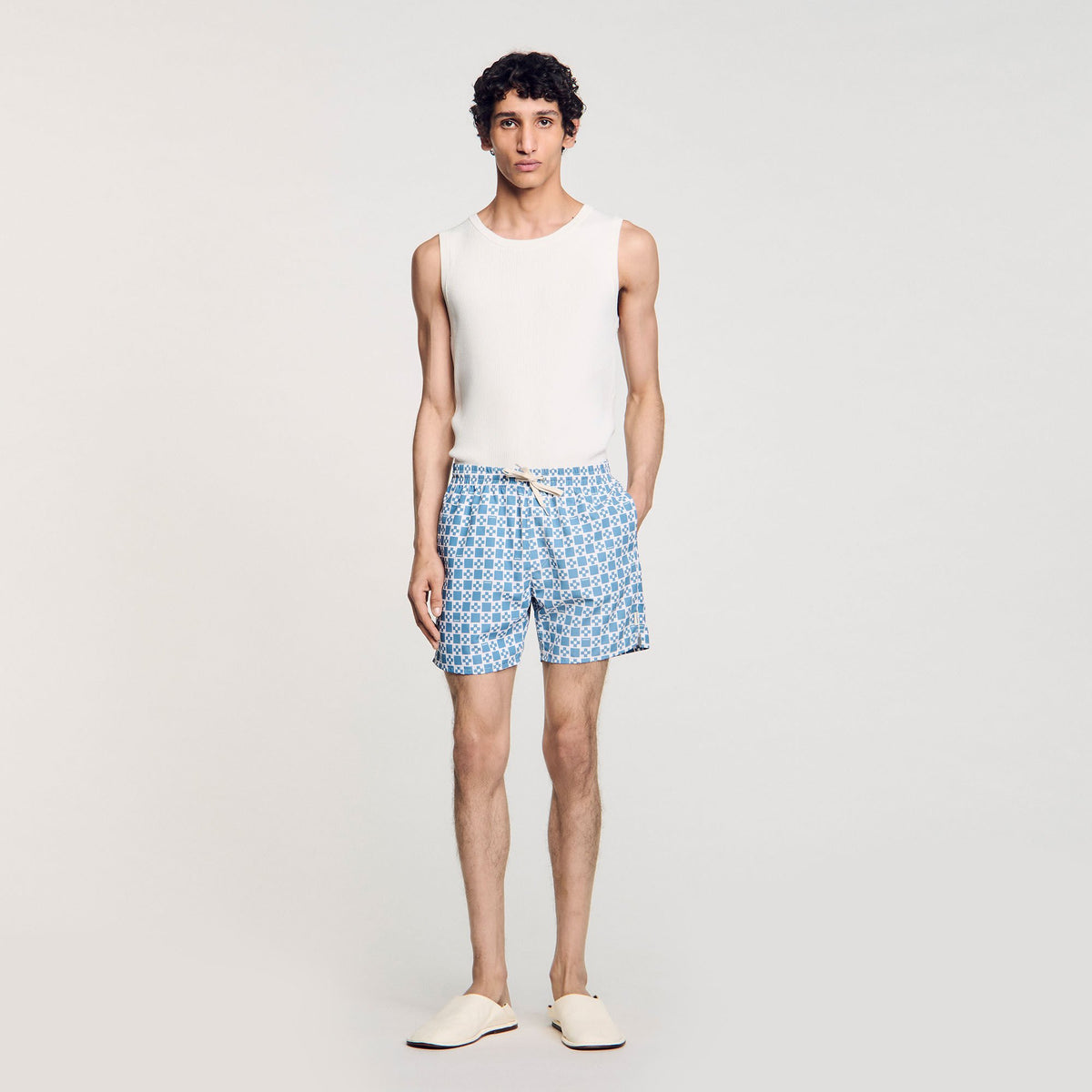 Sandro Men Square Cross swim shorts