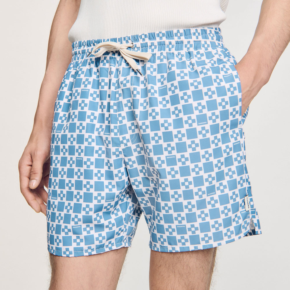 Sandro Men Square Cross swim shorts
